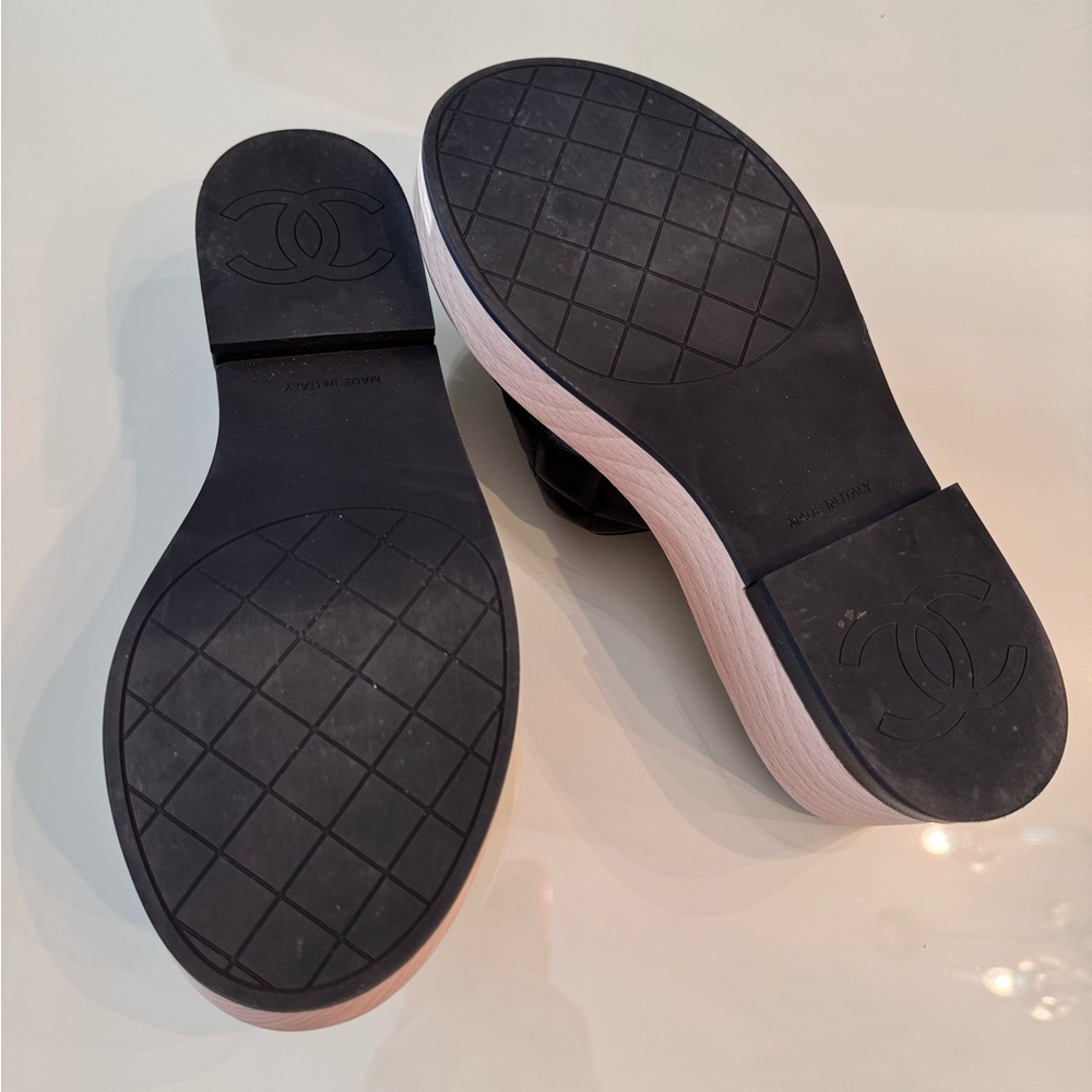 NEW Black Chanel Mules size 39 with box, never worn - Picture 10 of 13